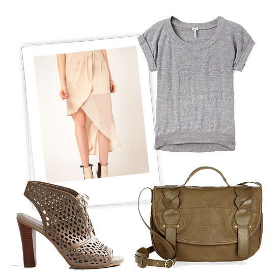 Keep this look in mind as we transition to warmer weather — a pretty sheer skirt pulls double-duty (read: not just for date night) when you pare it down with a sweatshirt tee and add a little edge via cutout booties.
Splendid Heather Grey Scoop Neck Cuffed Slub Top ($61, originally $121), Factory By Erik Hart Skirt Maxi Wrap Sheer Drape ($260), Loft Sheera Perforated Booties ($128), See by Chloé Twirl Leather Messenger Bag ($495)
Keep this look in mind as we transition to warmer weather — a pretty sheer skirt pulls double-duty (read: not just for date night) when you pare it down with a sweatshirt tee and add a little edge via cutout booties.
Splendid Heather Grey Scoop Neck Cuffed Slub Top ($61, originally $121), Factory By Erik Hart Skirt Maxi Wrap Sheer Drape ($260), Loft Sheera Perforated Booties ($128), See by Chloé Twirl Leather Messenger Bag ($495)