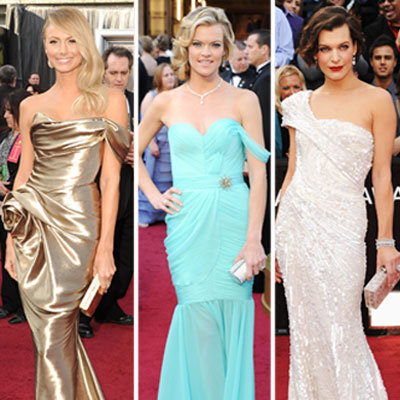 Celebrities Wearing Off-the-Shoulder Dresses at Oscars 2012