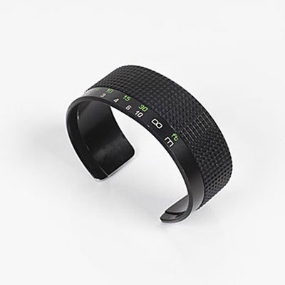 Recycled camera lens bracelet ($220)
Recycled camera lens bracelet ($220)