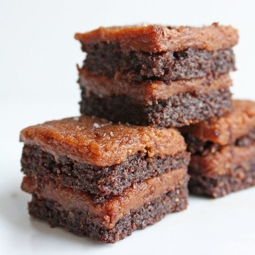 Salted "Caramel" Flax Brownies