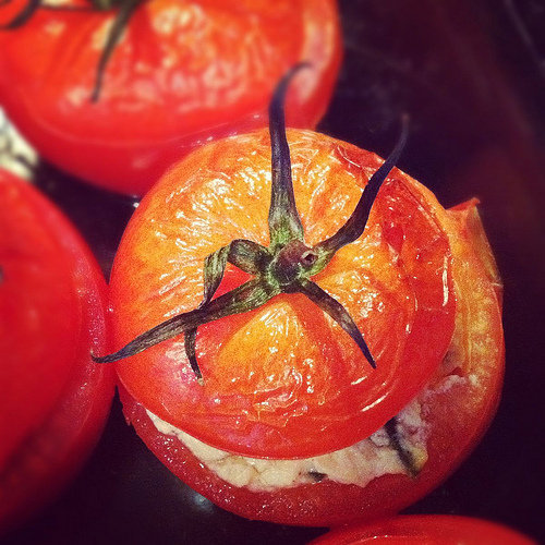 Vegan Cheese Oven-Roasted Tomatoes