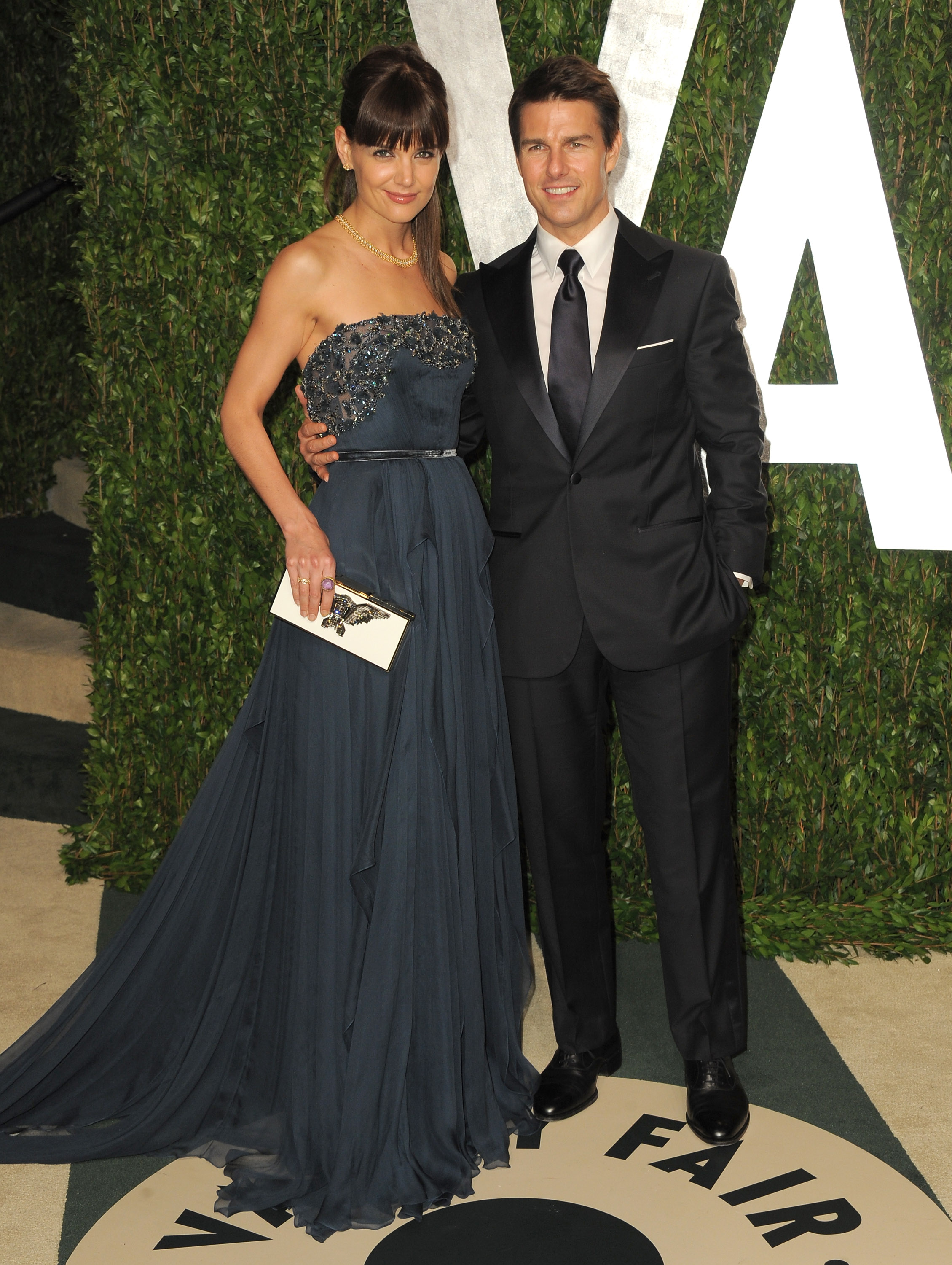 Tom Cruise and Katie Holmes hit the Vanity Fair Oscar party. Tom Cruise and Katie Holmes hit the Vanity Fair Oscar party.