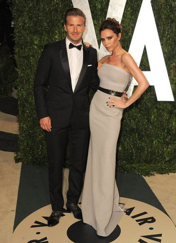 David and Victoria Beckham at the Vanity Fair Oscar party.
David and Victoria Beckham at the Vanity Fair Oscar party.