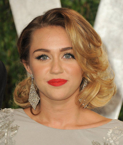 Miley Cyrus up close at the Vanity Fair party.
Miley Cyrus up close at the Vanity Fair party.