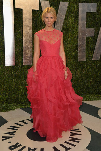 Claire Danes arrives at the Vanity Fair party in Valentino.
Claire Danes arrives at the Vanity Fair party in Valentino.