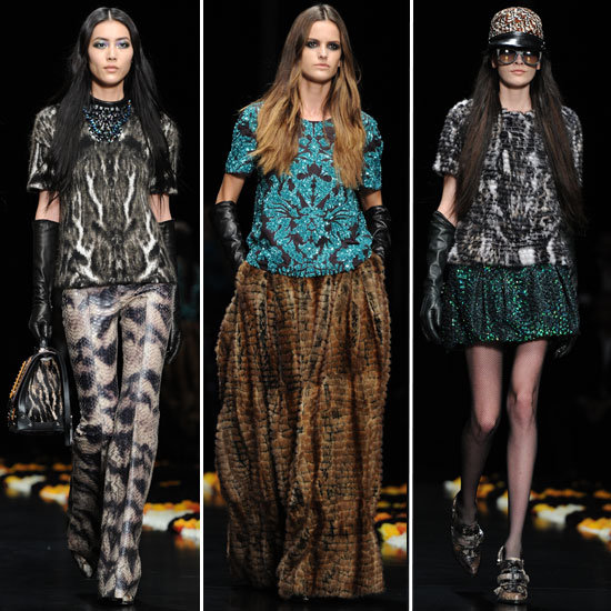 Review and Pictures of Roberto Cavalli Autumn Winter 2012 Milan Fashion Week Runway Show