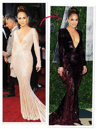 Oscars 2012: Two Dresses, One Night