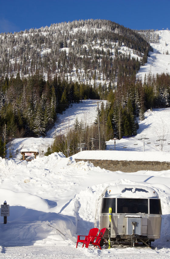 Base of Red Mountain at Red Mountain Resort, Rossland, British Columbia