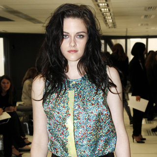 Kristen Stewart in Leather Pants at Fashion Week (Video)