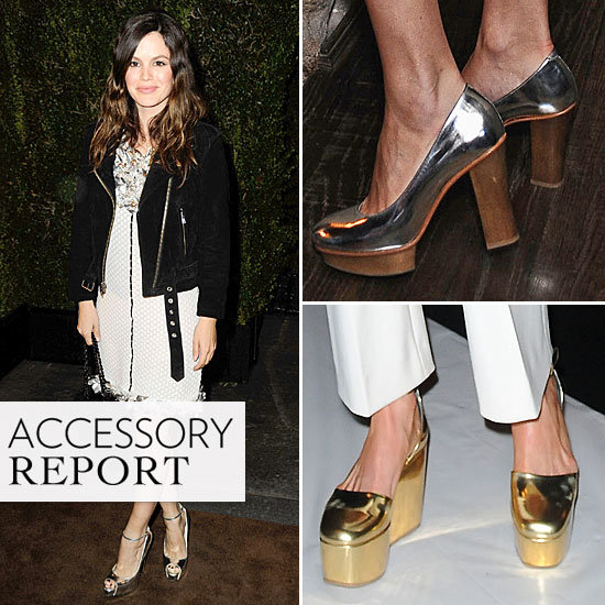 Celebrities Metallic Shoes