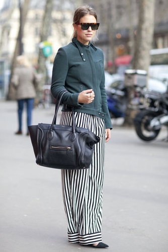 The striped pants, the Celine bag — we love it all.
The striped pants, the Celine bag — we love it all.