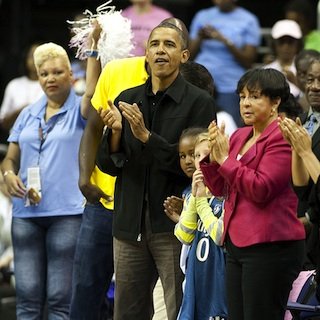President Obama and Daughters' Basketball Games