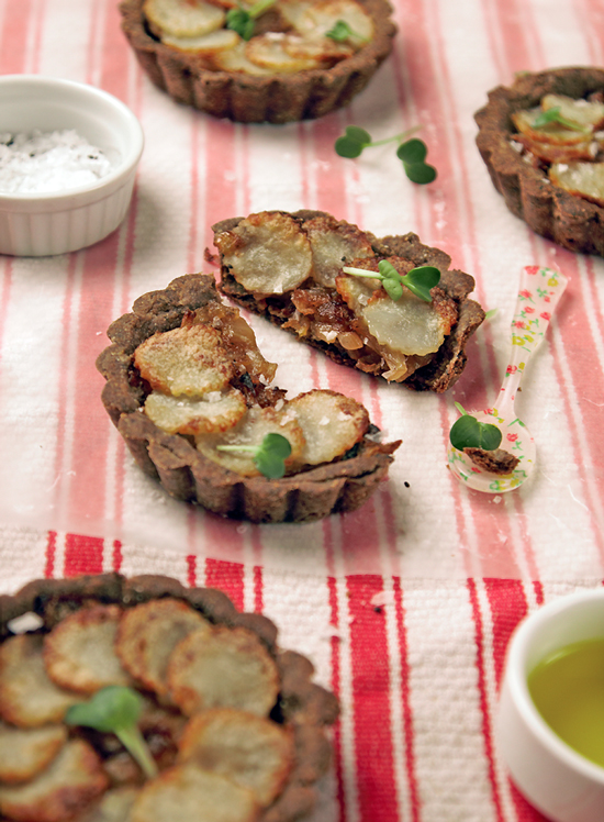 Caramelized Onion and Feta Cheese Buckwheat Tart