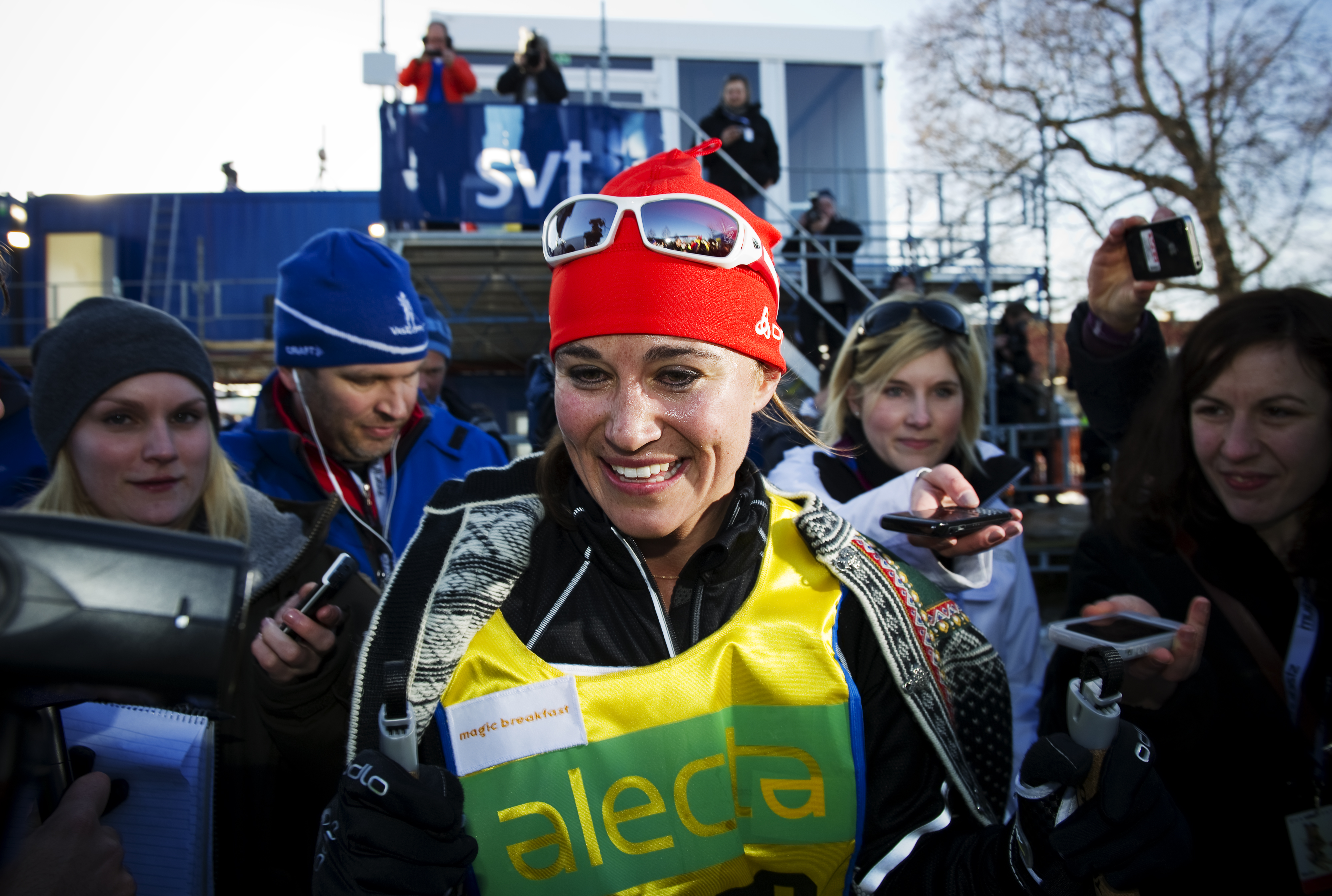 Pippa Middleton skied for charity. Pippa Middleton skied for charity.