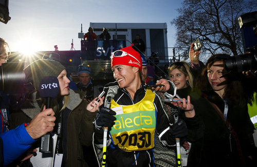 Pippa Middleton completed a charity ski race.
Pippa Middleton completed a charity ski race.