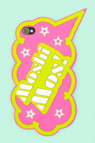 This Speech Bubbles case ($45) for iPhone 5 says "Hello!" in Japanese.
This Speech Bubbles case ($45) for iPhone 5 says "Hello!" in Japanese.