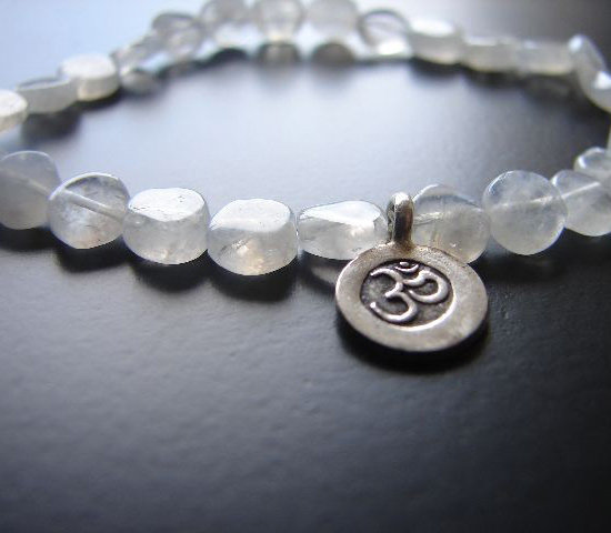 Om Moonstone Bracelet Om Moonstone Bracelet