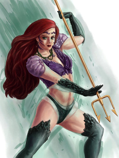 Fighter Ariel Watch out these Disney princess warriors are ready to fight