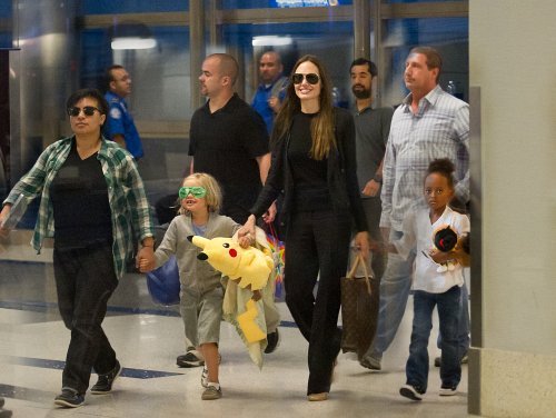 Shiloh and Zahara Jolie-Pitt With Mom Angelina Jolie