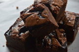 Red Wine Brownies with Raspberry Swirl