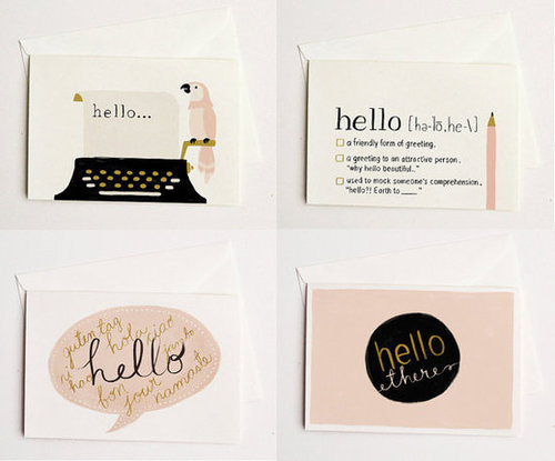 Hello Card SET 4pcs