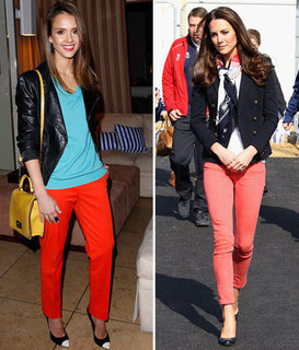 Kate Middleton and Jessica Alba Step Out in Red Pants. Bright and Bold or Classic and Casual; Who Wore It Best?