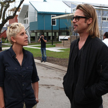 Brad Pitt Brings Ellen DeGeneres to New Orleans Video