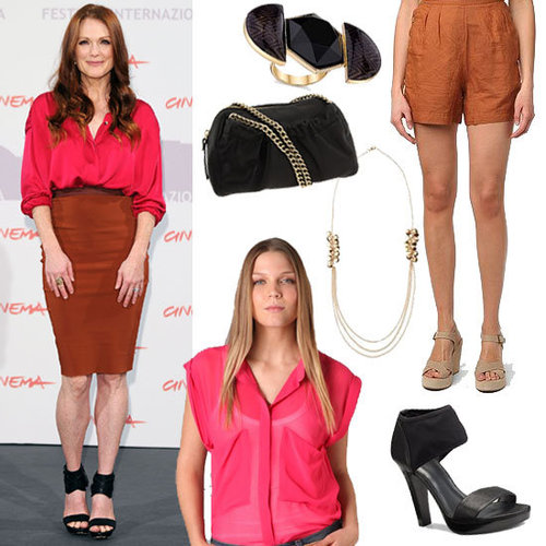 Julianne Moore Mixes Hot Pink With Rust