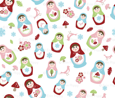 Spoonflower My Matryoshka Fabric (starting at $18 per yard) Spoonflower My Matryoshka Fabric (starting at $18 per yard)