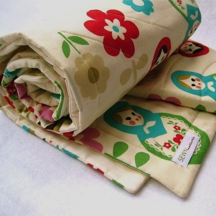Organic Matryoshkas Crib Quilt ($110) Organic Matryoshkas Crib Quilt ($110)
