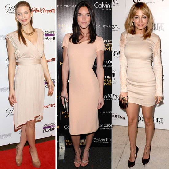 Celebrities in Nude Dresses Celebrities in Nude Dresses