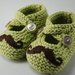 Pleasantly Plump Knits Mr. Mustache Booties 