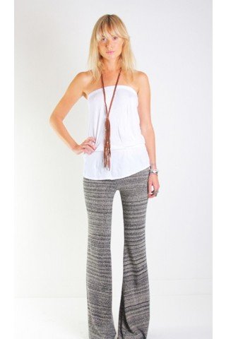 Linen Kasuri Flare Pant