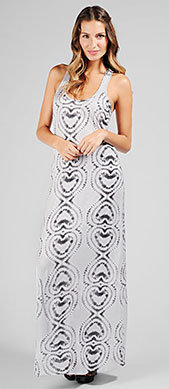 Ella Moss Official Store, ELLA-3241 Love Print Jersey Maxi Dress, ellamoss.com