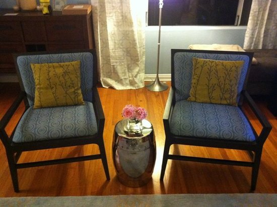 I created this little vignette that anchors the right side of my living room