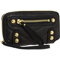 Linea Pelle Dylan Chevron Quilted Zip Wallet