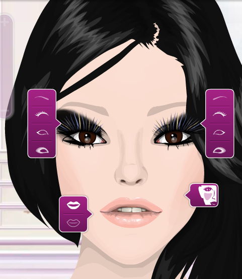 Now you can remove your makeup according to the face features of your dolls