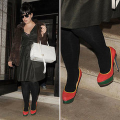 Lily Allen in Colour Block Platforms Lily Allen in Colour Block Platforms