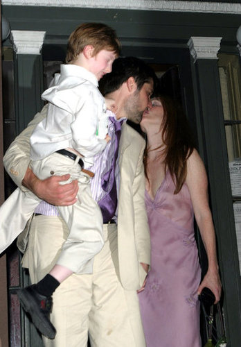 In August 2003, Julianne Moore and Bart Freundlich celebrated their vows in NYC with their son, Caleb.
In August 2003, Julianne Moore and Bart Freundlich celebrated their vows in NYC with their son, Caleb.