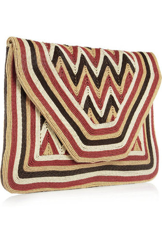 Antik Batik | Paco cord-embellished leather envelope clutch | NET-A-PORTER.COM