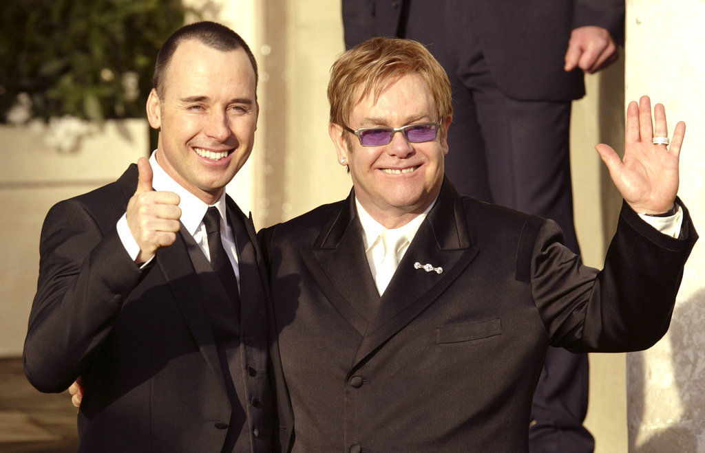 Elton John and David Furnish celebrated their union in December 2005 in Windsor, England.
Elton John and David Furnish celebrated their union in December 2005 in Windsor, England.
