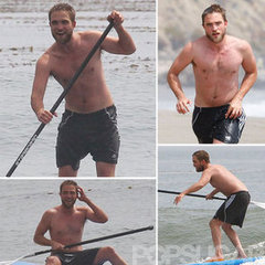 Robert Pattinson Shirtless Pictures Paddleboarding Robert Pattinson Shirtless Pictures Paddleboarding