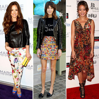 Mixing Florals and Leather For Spring