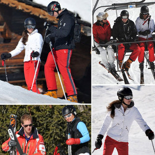 Prinz William und Kate Middelton mit Pippa im Skiurlaub