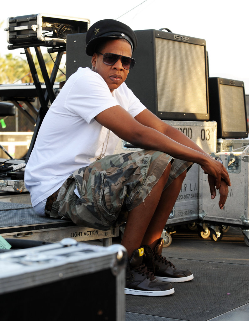 Jay Z hung out backstage in 2010.
Jay Z hung out backstage in 2010.