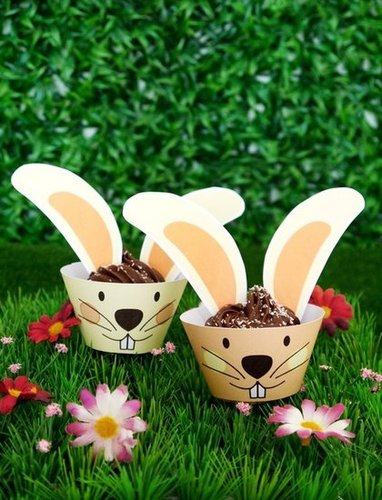 Easter Bunny Cupcake Wrappers Easter Bunny Cupcake Wrappers