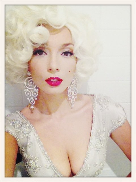 Channelling Marilyn Monroe for EMI boss Mark Poston's 40th. Channelling Marilyn Monroe for EMI boss Mark Poston's 40th.
