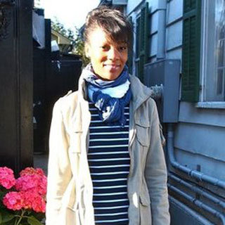 Anorak and Striped Dress Street Style