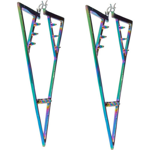 Pamela Love Spectrum Triangle Spike Earrings