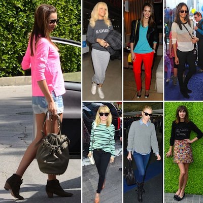 Celebrities Wearing Sweatshirts Spring 2012